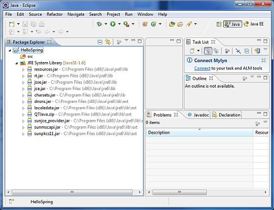 spring hello world 实例
