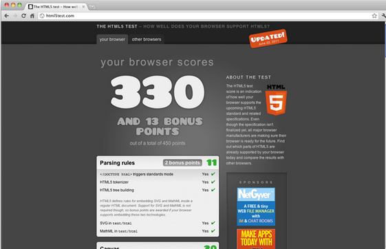 html5 test