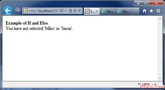 struts if tag output