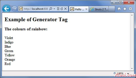 struts generator tag
