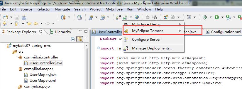 mybatis整合spring mvc